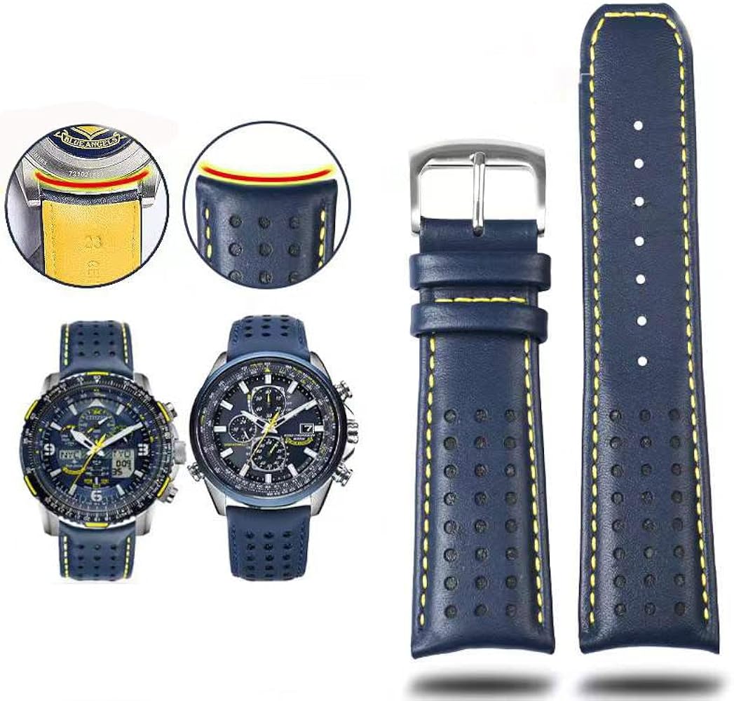 Amazon.com: Generic 23MM LEATHER STRAP FOR CITIZEN WATCH BAND