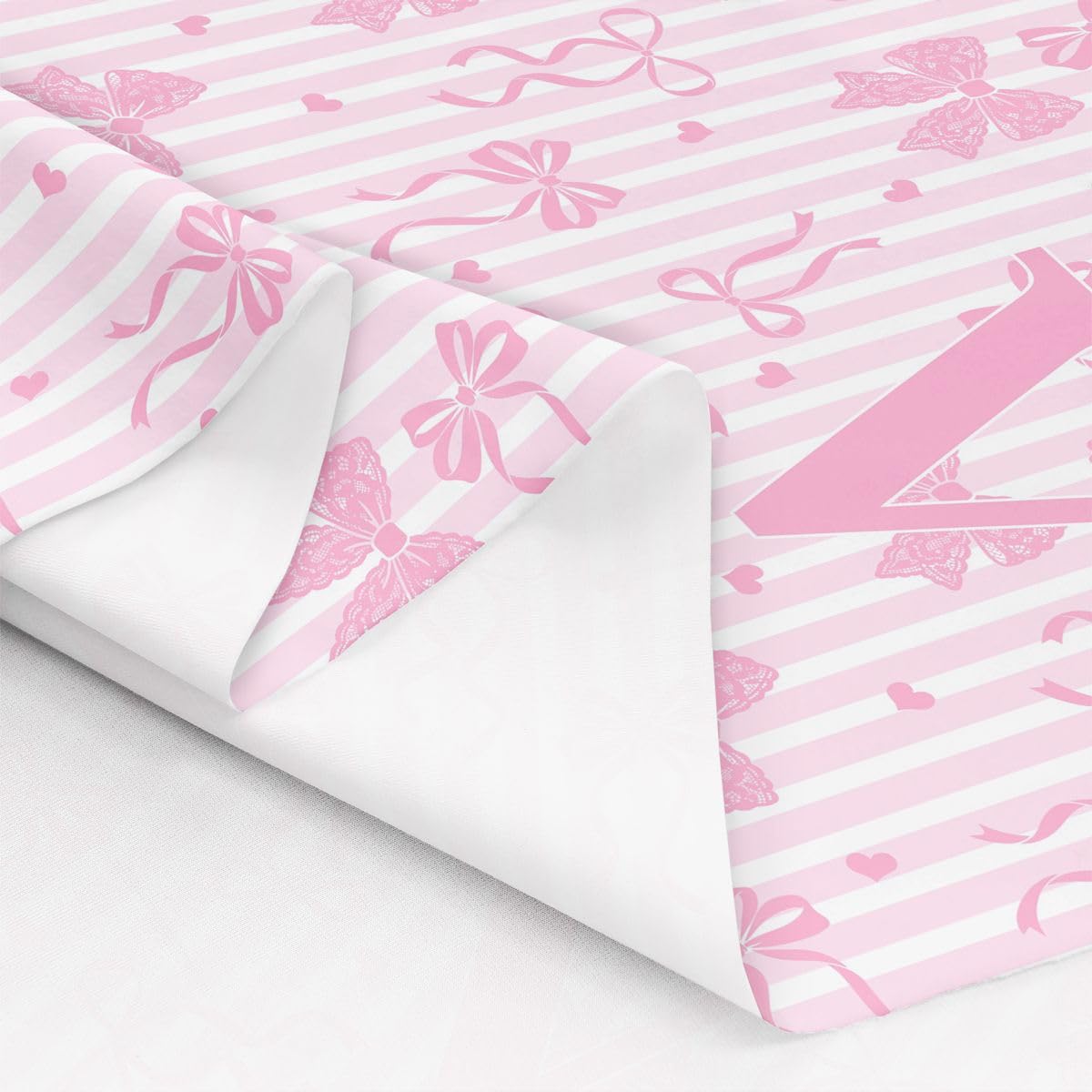 Loussiesd Arc Tissu 276x150cm rose blanc arc Tissus au Metre décor à la maison, canapé, chaise, coussin projets Bowknot décor pour bricolage projets artisanat de couture Kawaii