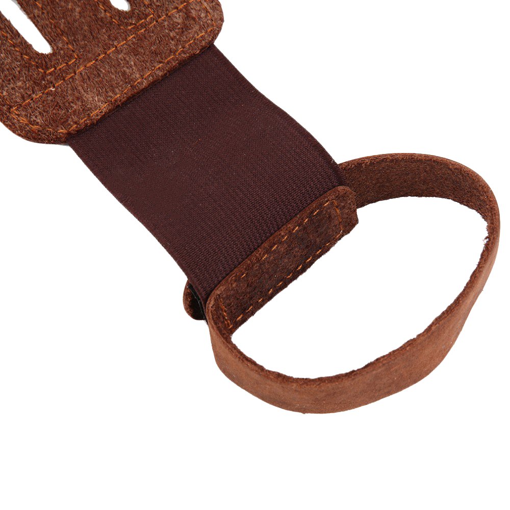 Futaba 3 Fingers Pull Bow Archery Protect Glove-Brown 4