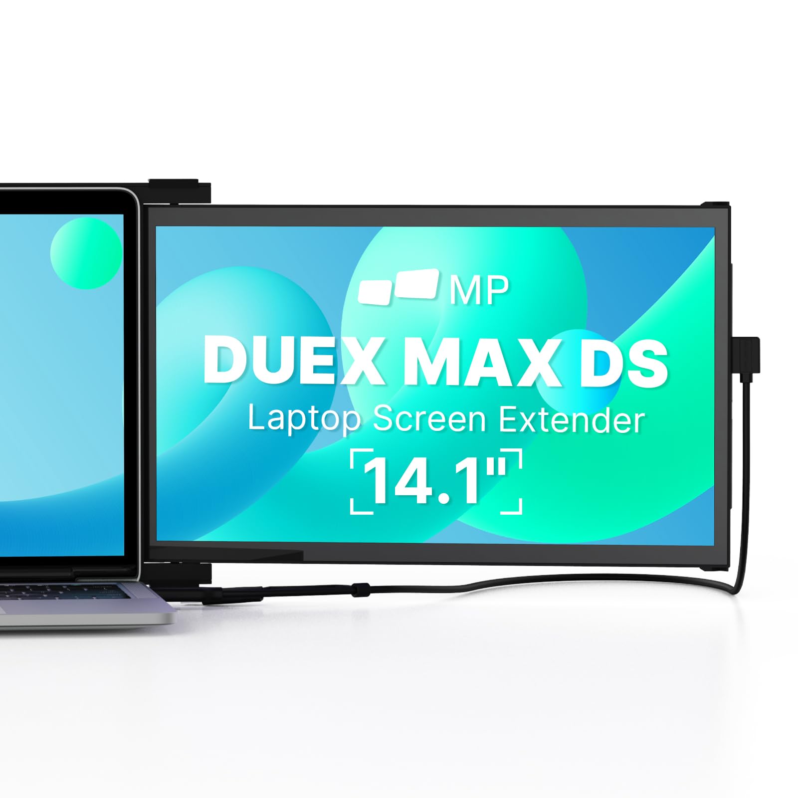 Portable Monitor - [2026 Upgrade] Mobile Pixels Duex Max DS 14.1'' Laptop Screen Extender, USB C/HDMI Plug and Play, 1080P Monitor for 14''-17 ''