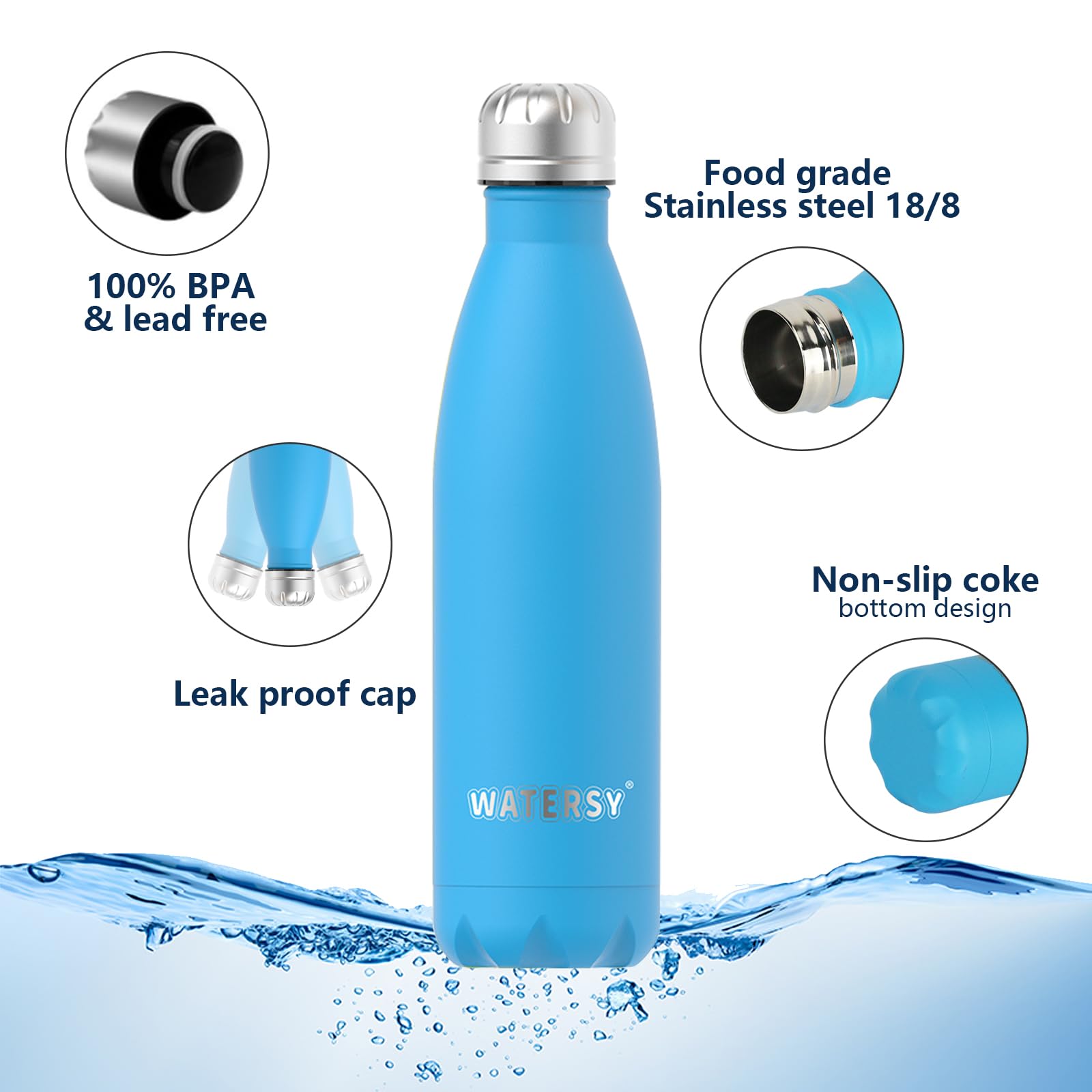 WATERSY Stainless Steel Insulated Water Bottle - Image 4