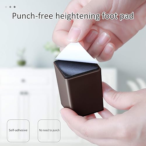 Miniatura 5 de Piernas autoadhesivas para muebles cuadradosredondos, patas de mesa de centro de 1.969in de alto, cojín silencioso para patas de sofá, escritorios,