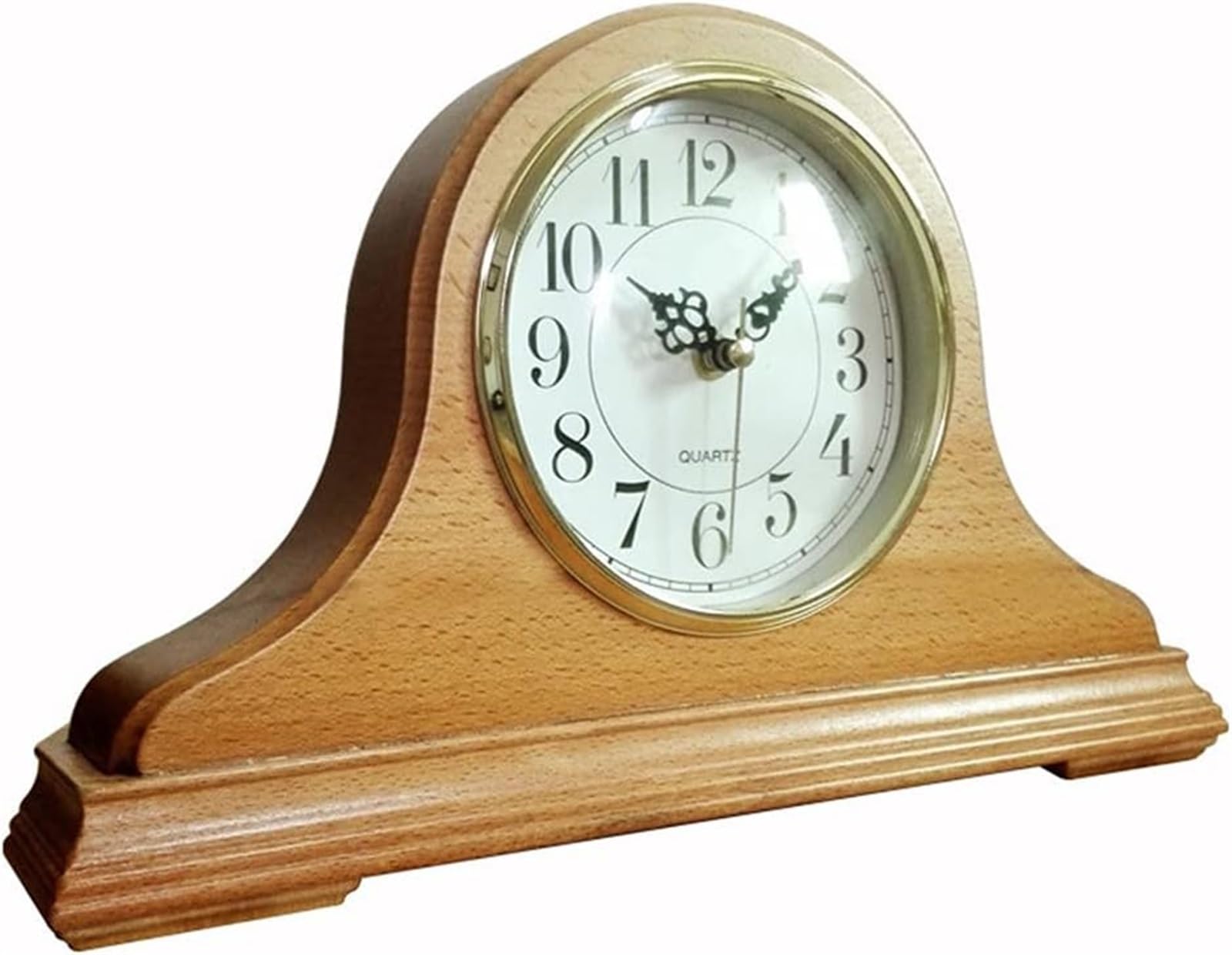 Relojes de sobremesa para Sala de Estar Funciona con Pilas Decoración de cabecera Reloj de Escritorio Reloj de Manto de Madera silencioso Estante de Madera Maciza Reloj de Mesa DEC