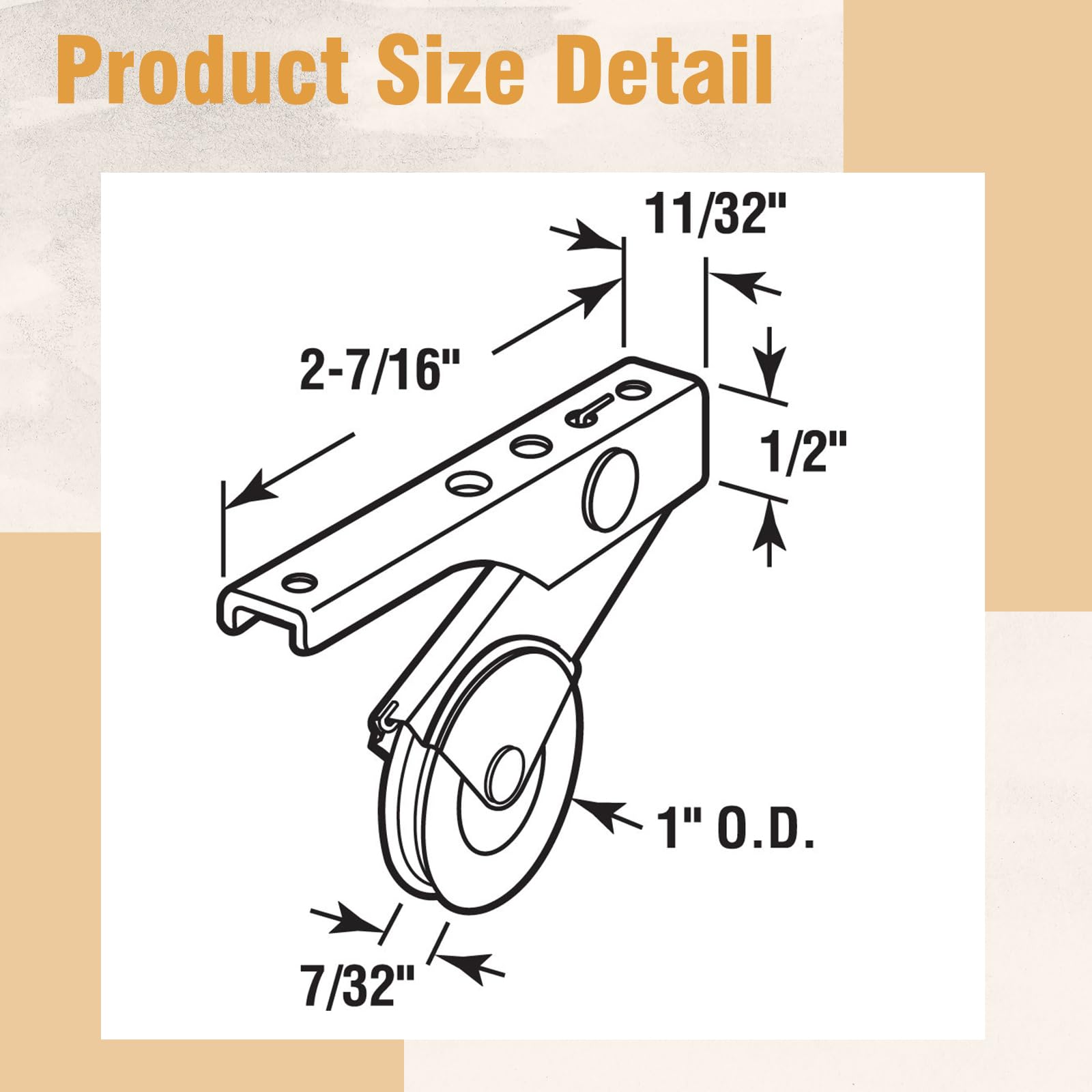 Heavy Duty Screen Door Rollers - Smooth Glide -2