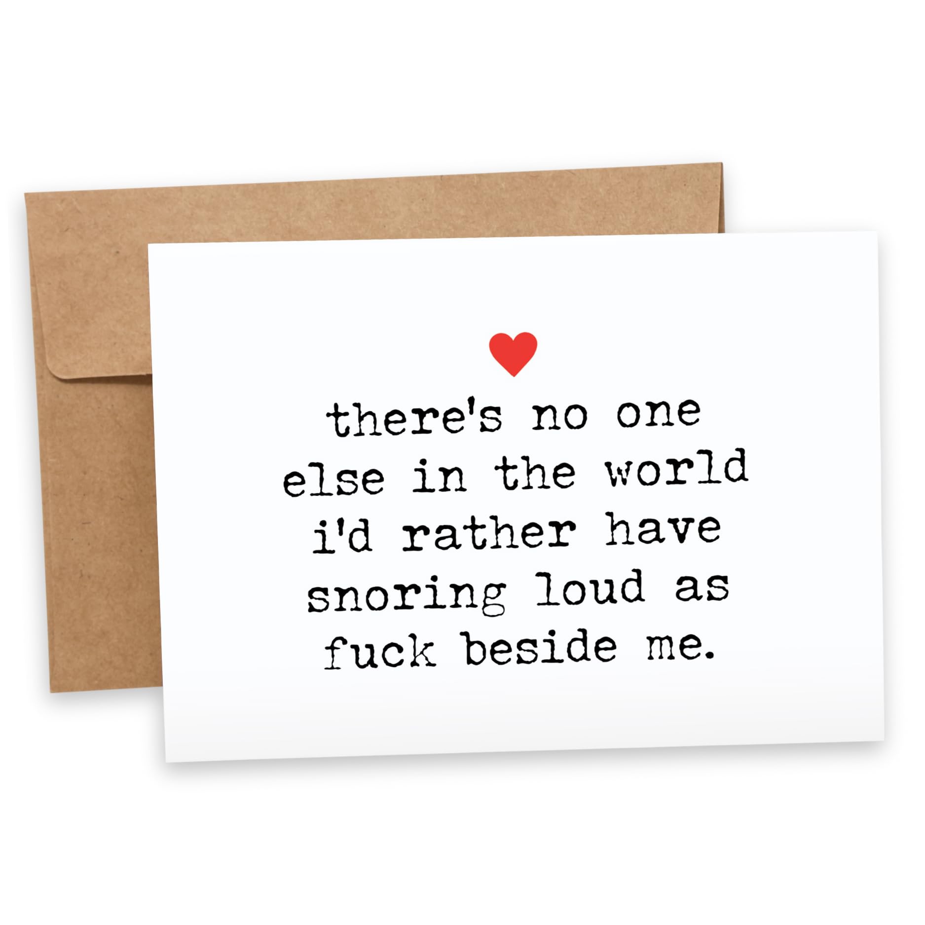 Sleazy Greetings Funny Valentine's Day Card For Him - Anniversary Cards For Husband - Inappropriate Birthday Card For Boyfriend - Naughty Card - Rather Have Snoring Loud Beside Me Card