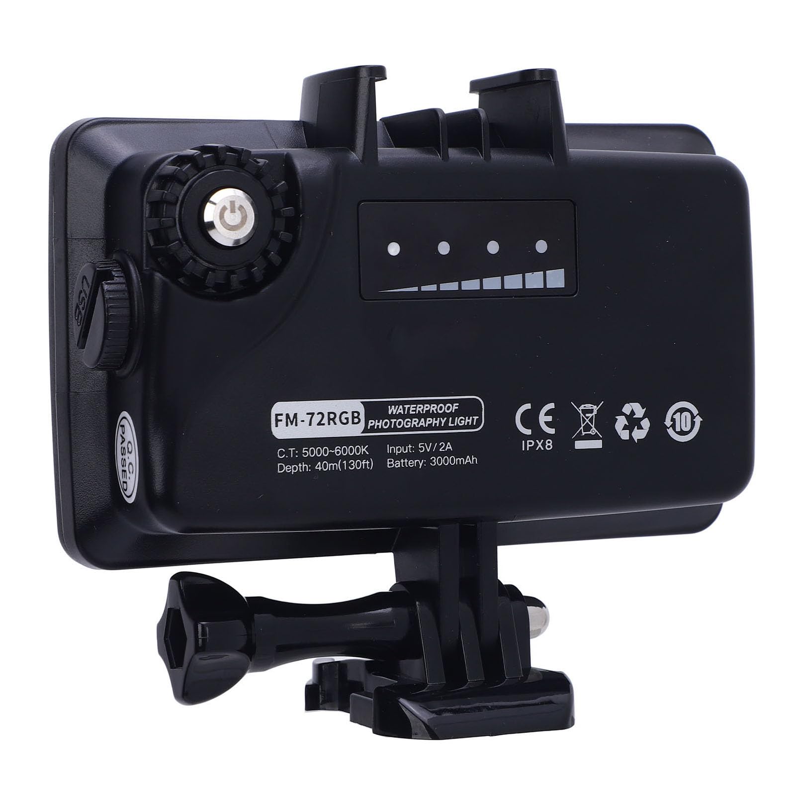 Generic Luce Subacquea Professionale RGB Impermeabile da 40 M per Fotografia, Videografia, Luce Video LED 5000-6000K