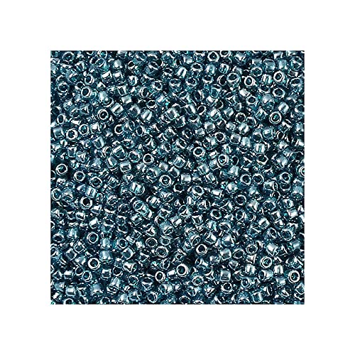 10 g TOHO Round Seed Beads Rocailles, Size 11/0, Transparent Lustered Teal (# 108BD), Japan, Glass — image 1