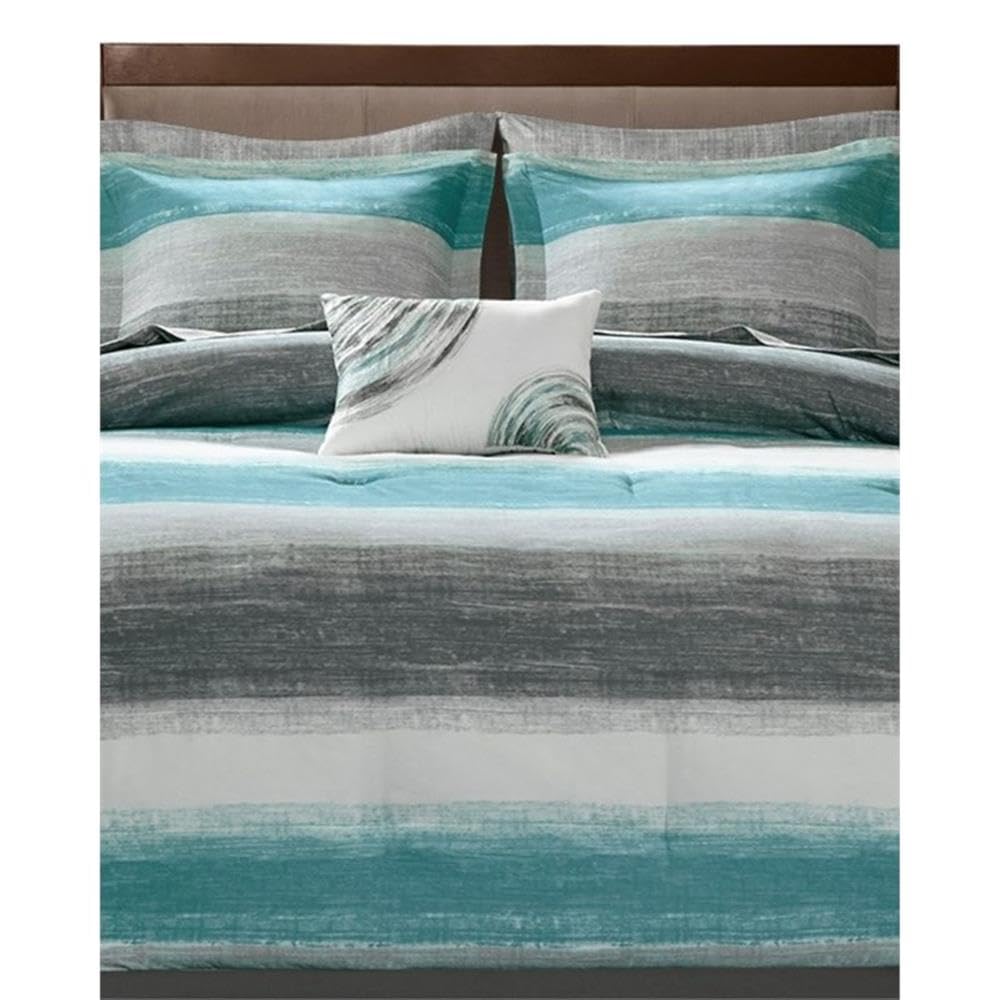 Pemberly Row 9-Piece Microfiber Complete Bed & Sheet Set - Blue