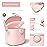 Termichy Baby Formula Dispenser, Portable Milk Powder Dispenser Container with Carry Handle and Scoop for Travel Outdoor Activities with Baby Infant, 8.8OZ, 0.55LB, 250g, 500ml (Pink)