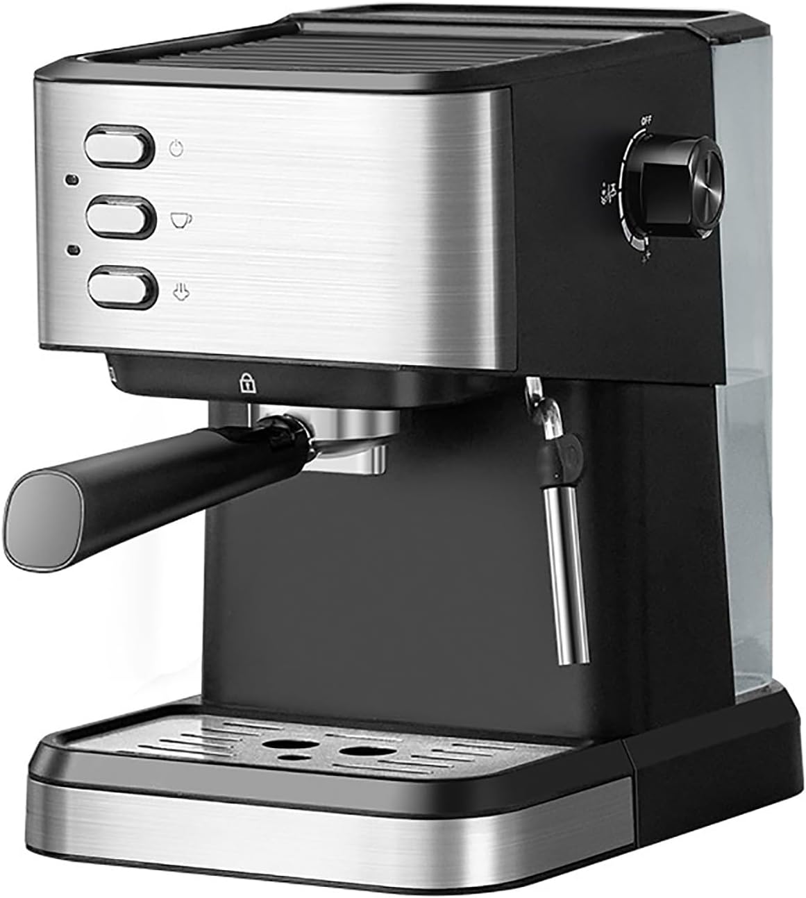 Semi-Automatic Espresso Machine, Home Small Coffee Maker, Bar Pump Pressure and Cow Milk Frothing Steam Wand, Portable Equipped with 1.5 Liter Large Capacity Water