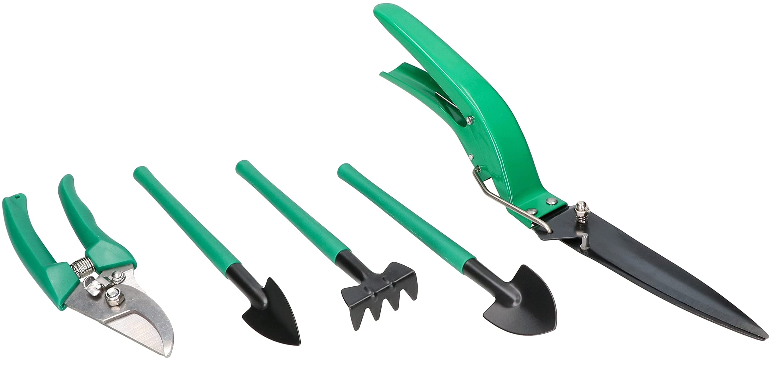 KOTARBAU® Juego de Herramientas de jardín de 10 Piezas, Herramientas de jardín con maletín de plástico: Tijeras de podar y para césped, Palas, rastrillos, azada, pulverizador, Herramientas de jardín