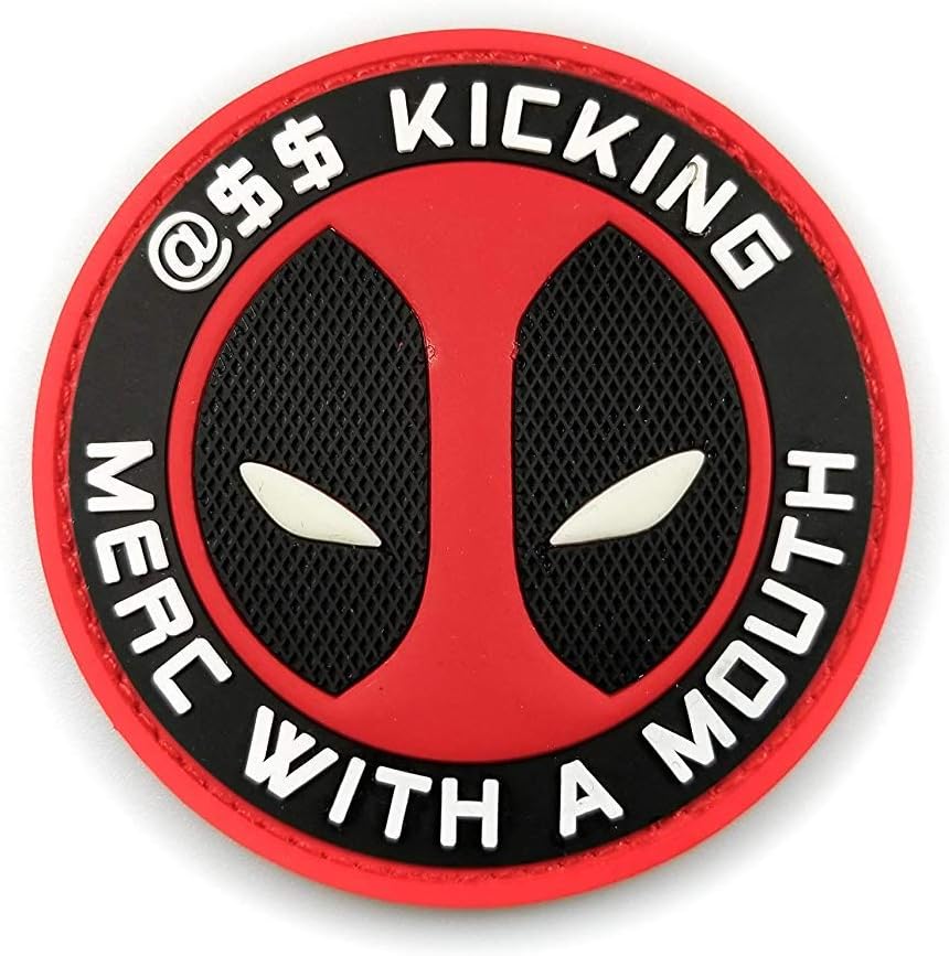 PVC Morale Patch - MERC with a Mouth 3" Dia - Glow in The Dark Eyes