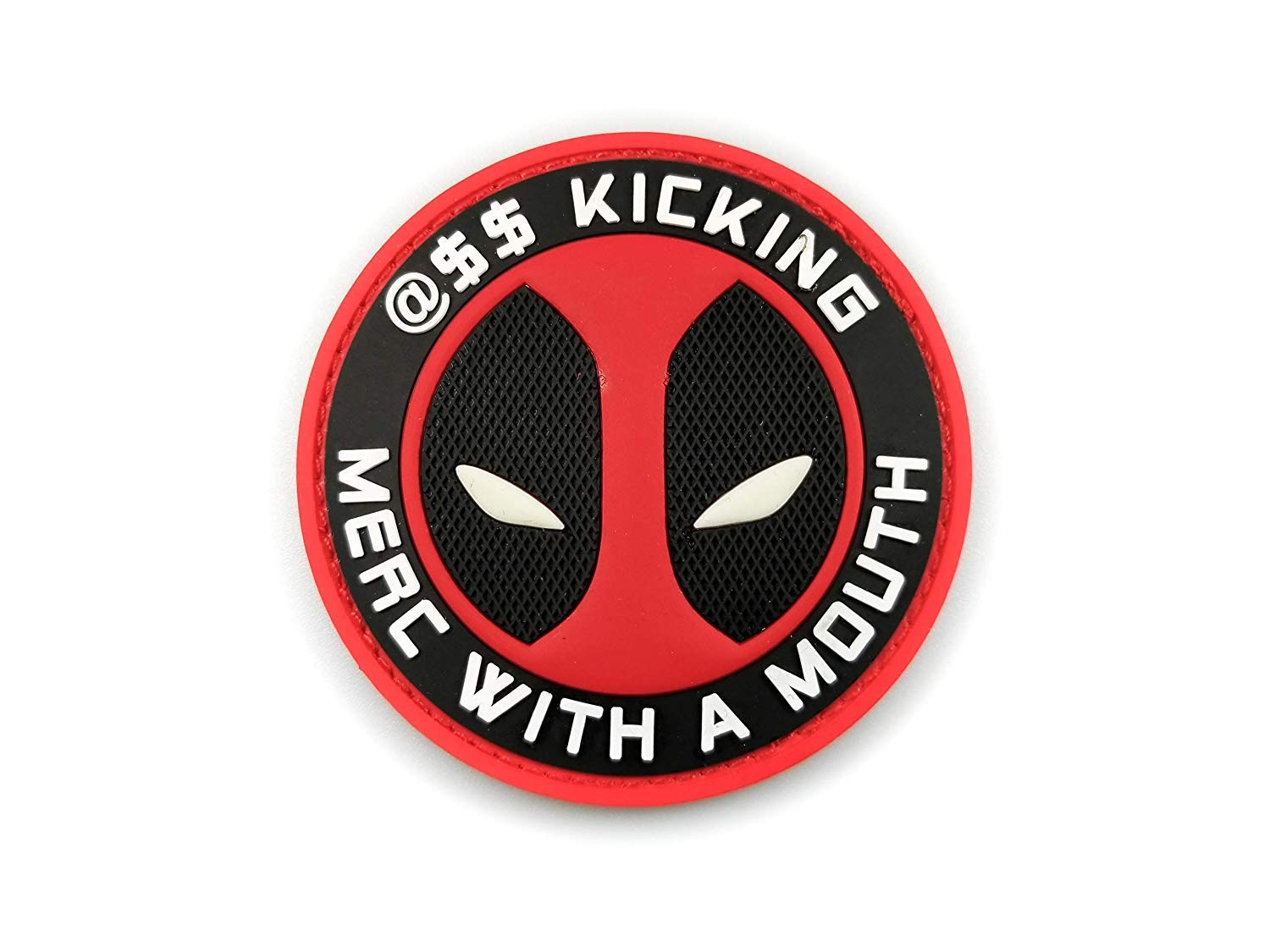 PVC Morale Patch - MERC with a Mouth 3" Dia - Glow in The Dark Eyes