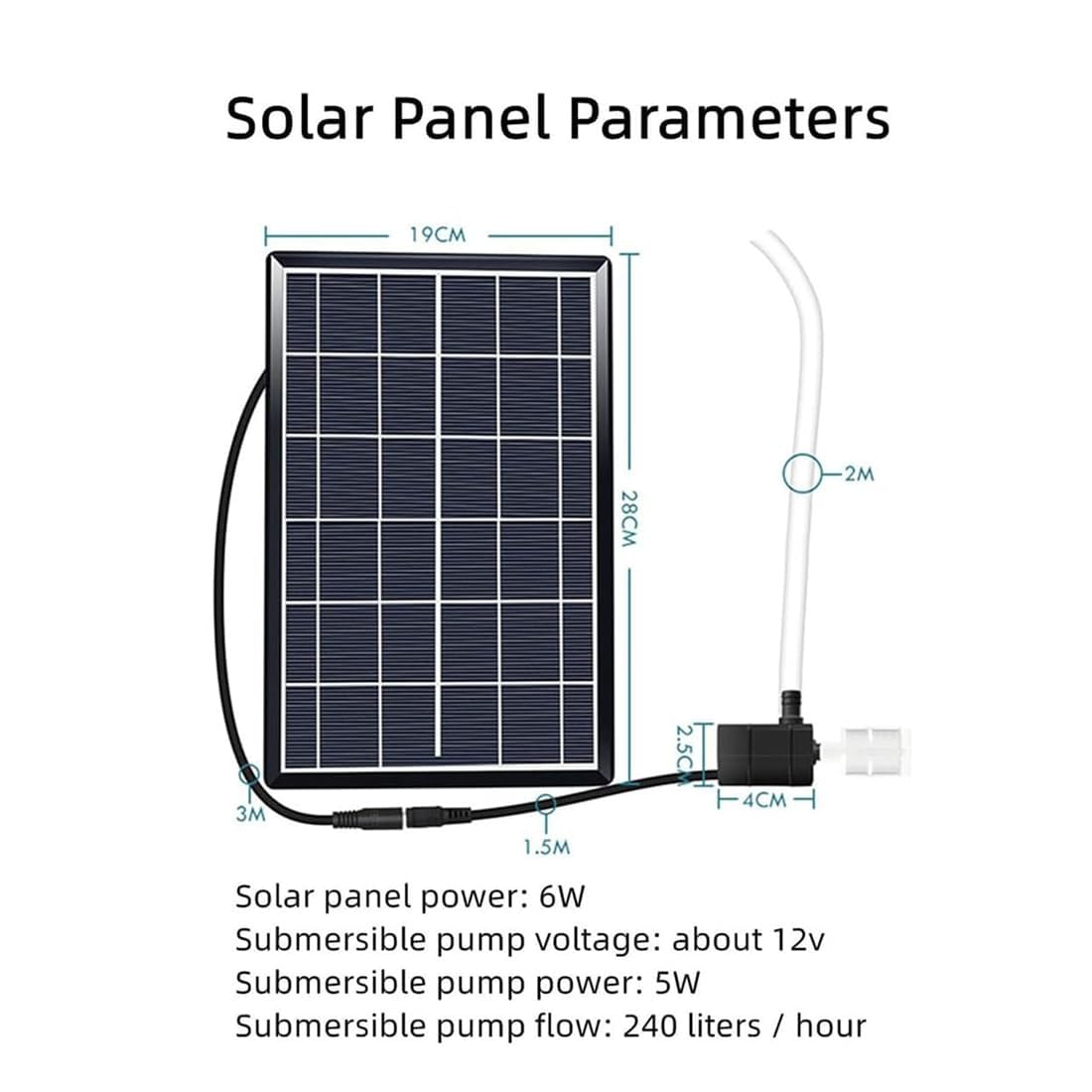 Bambusowa fontanna solarna z pompką i panelem do dekoracji ogrodu Zen, 60 cm, funkcja wody na zewnątrz