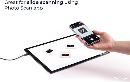 Miniatura 8 de Photomyne Almohadilla de luz magnética de fondo de luz manos libres ultra fina brillo para soportar diapositivas de fotos y escaneo negativo de