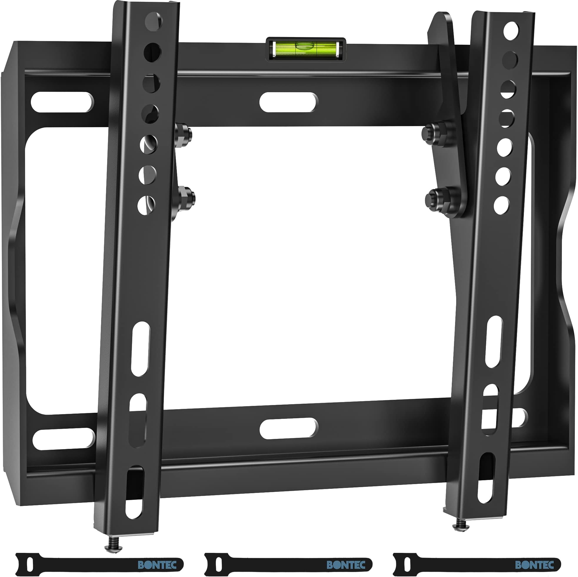 BONTEC Low Profile TV Wall Mount Bracket for Most 17-45 inch LED/LCD/OLED Plasma Flat Screen TVs, Ultra Slim Tilt Wall Mount up to 30kg, Max VESA 200x200mm, Bubble Level and Cable Ties Included