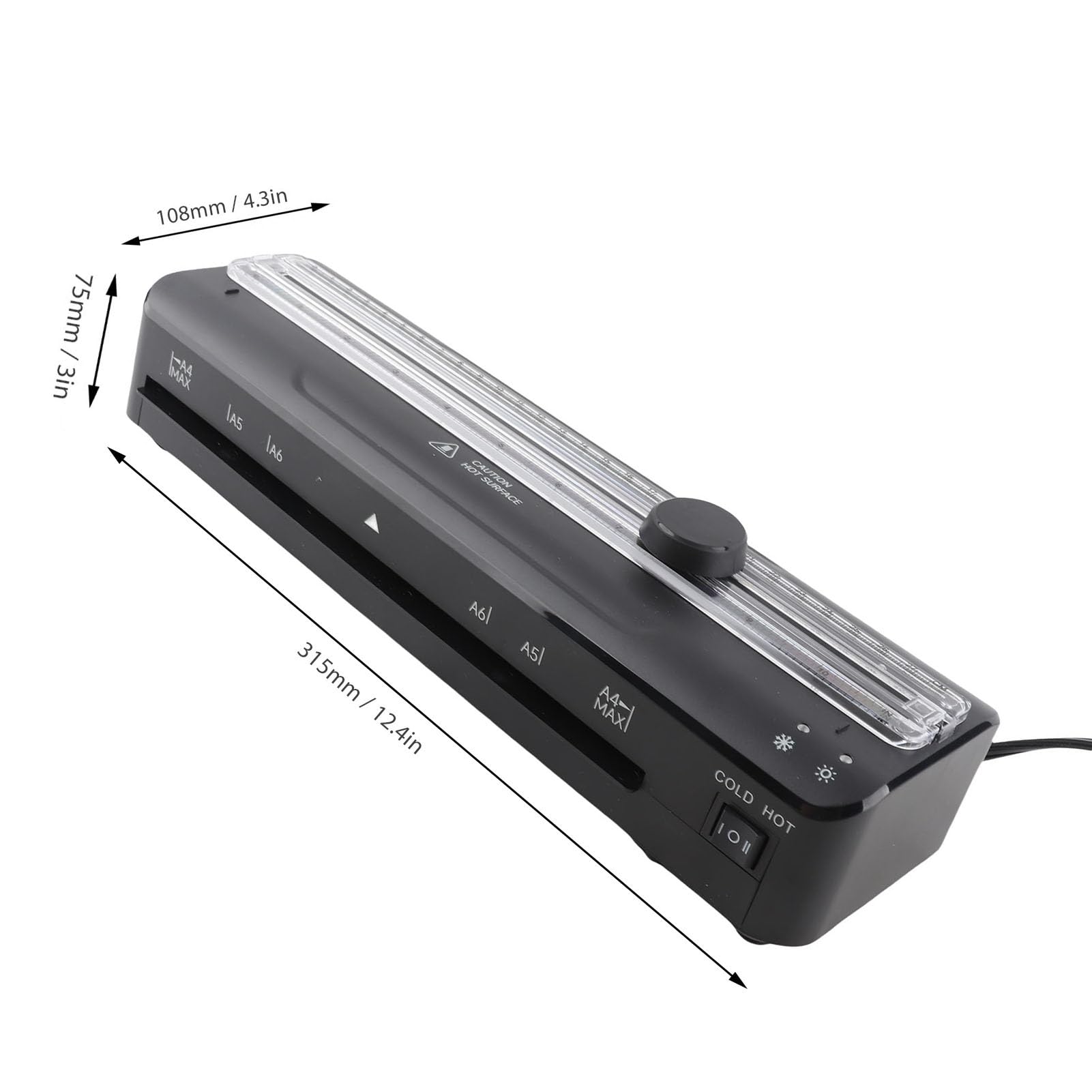 Kompaktowy i wydajny laminator A4 z skalownikiem skali do szybkiego zdjęcia i laminowania dokumentów 0,5 mm grubość 320 mm/min