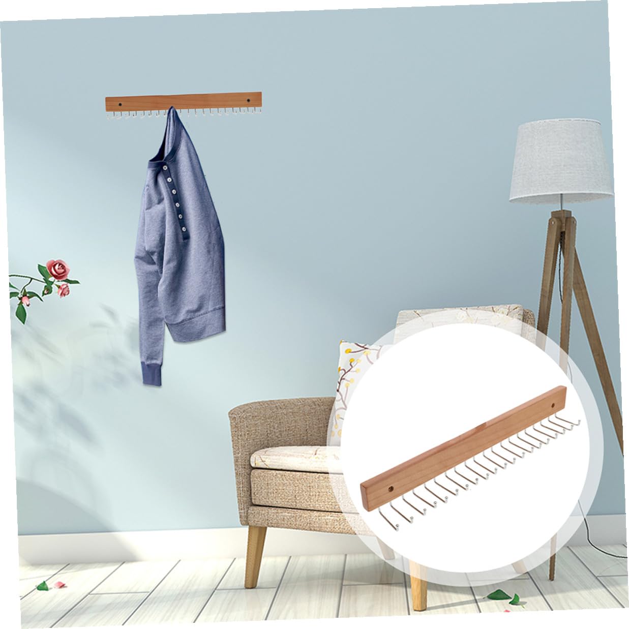 Toyvian Percha para Cinturones y Corbatas De Pared, Resistente Al Desgaste, Montaje Sencillo, Adecuado para Organizar Armarios y Entradas, Diseño Elegante y Moderno