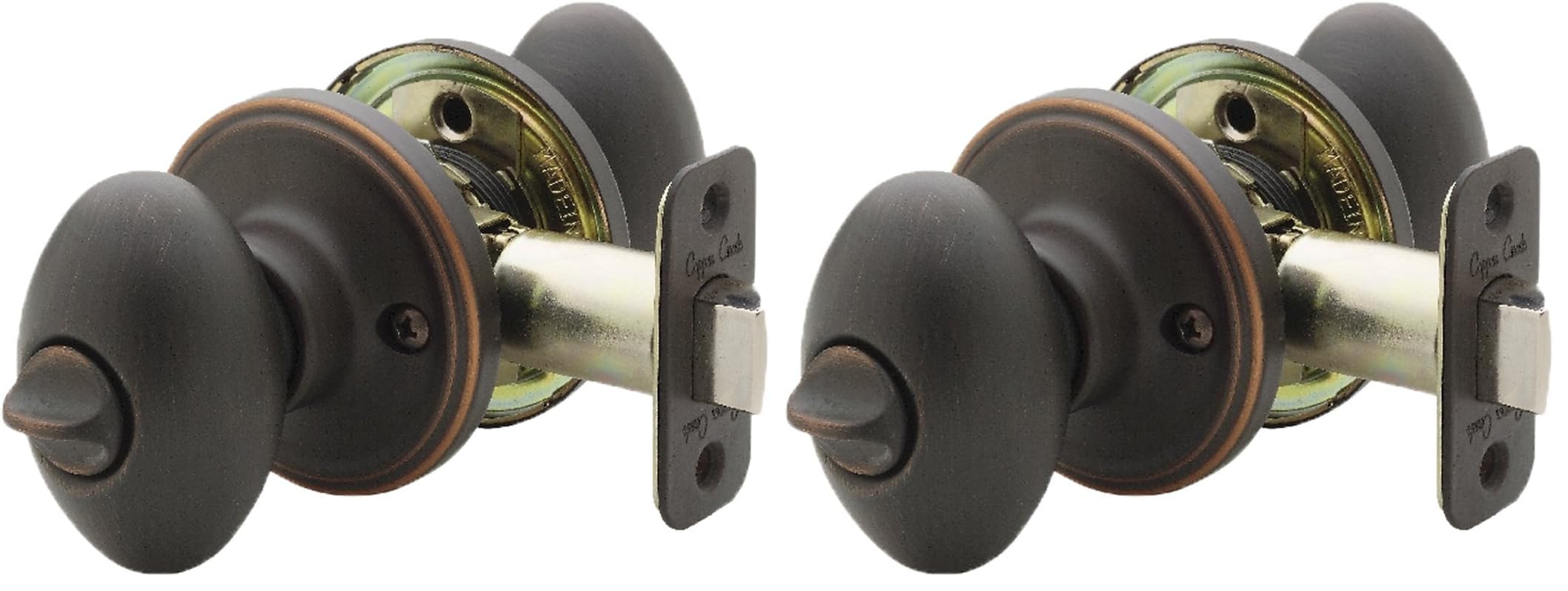 Satin Stainless Steel Egg Door Knob - Privacy Function -13