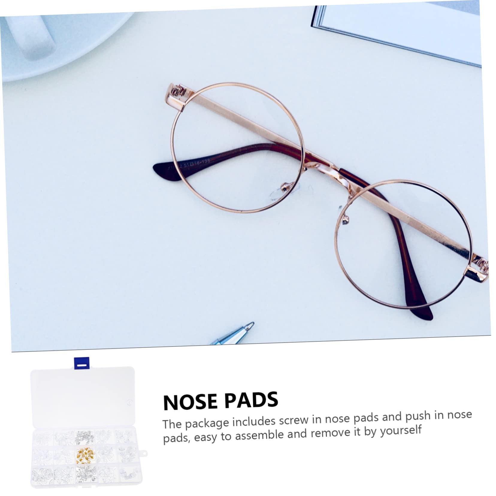 Healvian 600paia Naselli Per Occhiali in Cuscinetti Nasali Avvitabili Kit Riparazione Per Eyewear Facile Installazione e Rimozione Adatti Tutti Tipi Di Occhiali