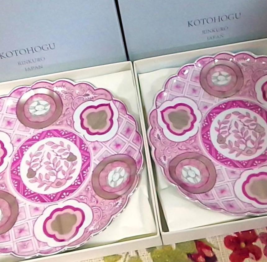 箱入 林九郎窯 古伊万里 輪花皿2点 石丸陶芸 波佐見焼