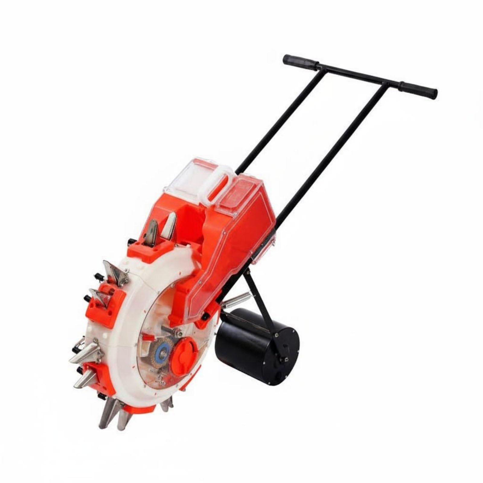 Seminatrice Manuale Portatile Seminatrice Piantatrice Spandisemi Spargiconcime Piantatrice Multicoltura per Mais Arachidi Sorgo Riduce i Rabbocchi con, S 23CM, 7-Ugelli