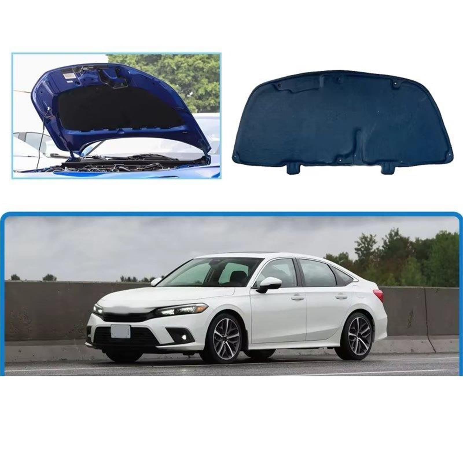 Para Civic 11th 2022-2024 Cubre Motor Insonorizado