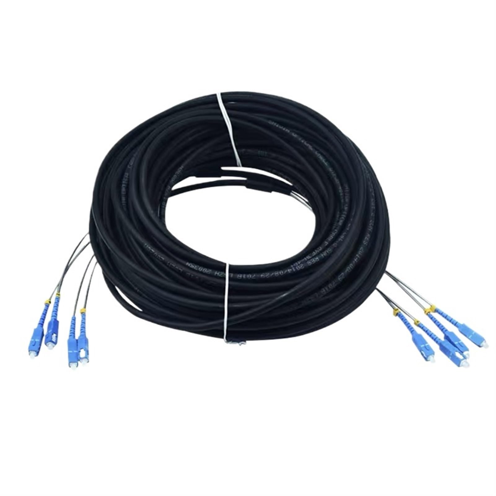 Patchkabel für den Außenbereich, 2/4-adrig, 7,0 mm, 2 C, 4C, CPRI, LC, SC, FC, A, SM, DVI, wasserdicht, FTTH-Jumper, Glasfaser, gepanzertes Kabel, 2-adrig (SC-FC, 4 Adern SM-01), 50 m
