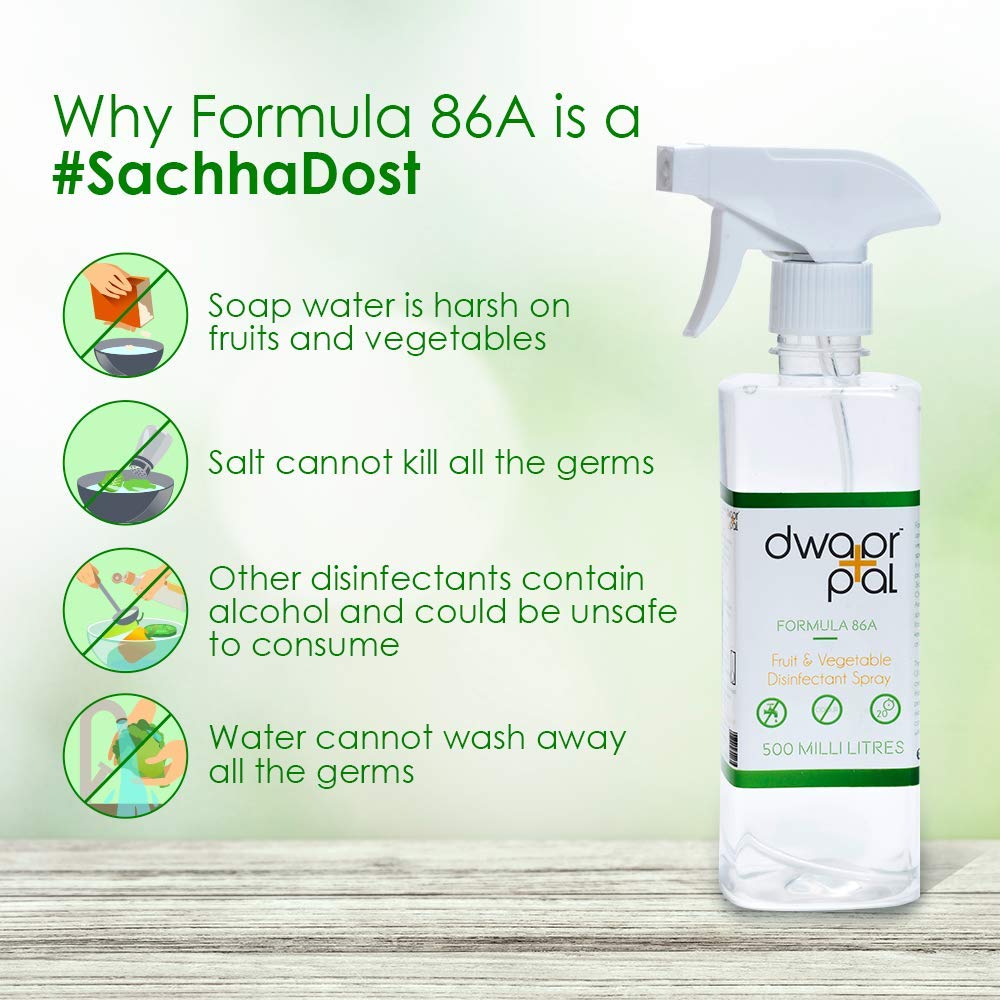 Dwaarpal Formula 86A Fruit and Vegetable Disinfectant Spray/Non