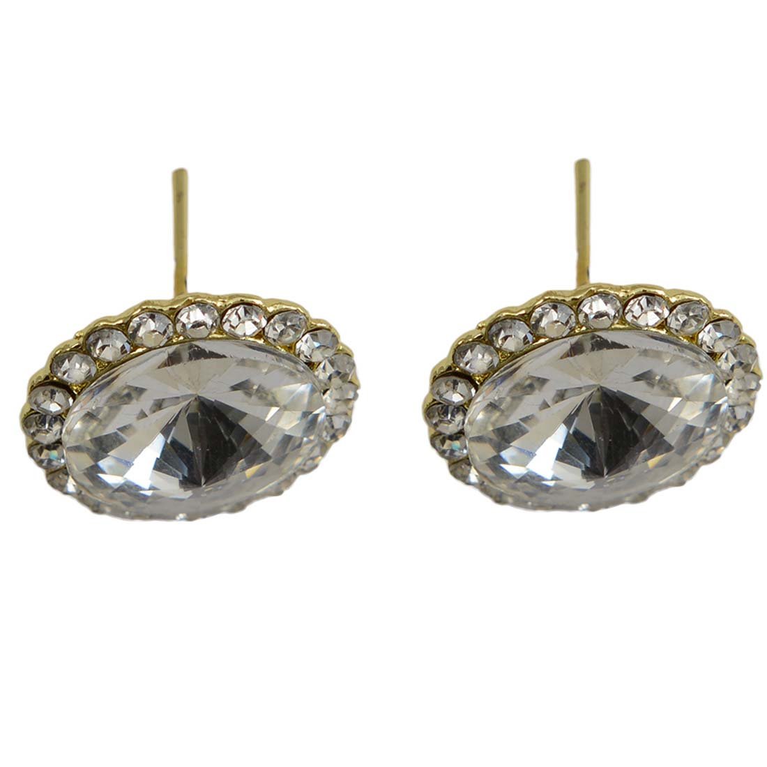Small CZ Stud Earrings in Sterling Silver