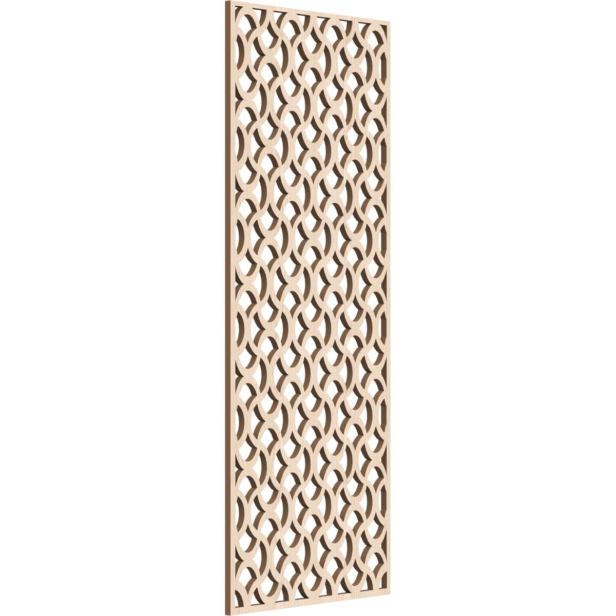 Resort Decorative Pierced Fretwork Wood Wall Panels, 11 3/8"W x 29 3/8"H x 1/4"T, Red Oak