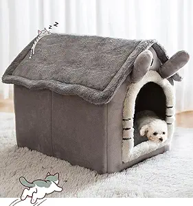 Scizor Cat Beds for Indoor Cats - Cat Bed Cave with Removable Washable Cushioned Pillow, Soft Plush Premium Cotton No Deformation Pet Bed, Lively Pufferfish Cat House Design (44 x 36 x 39 cm)