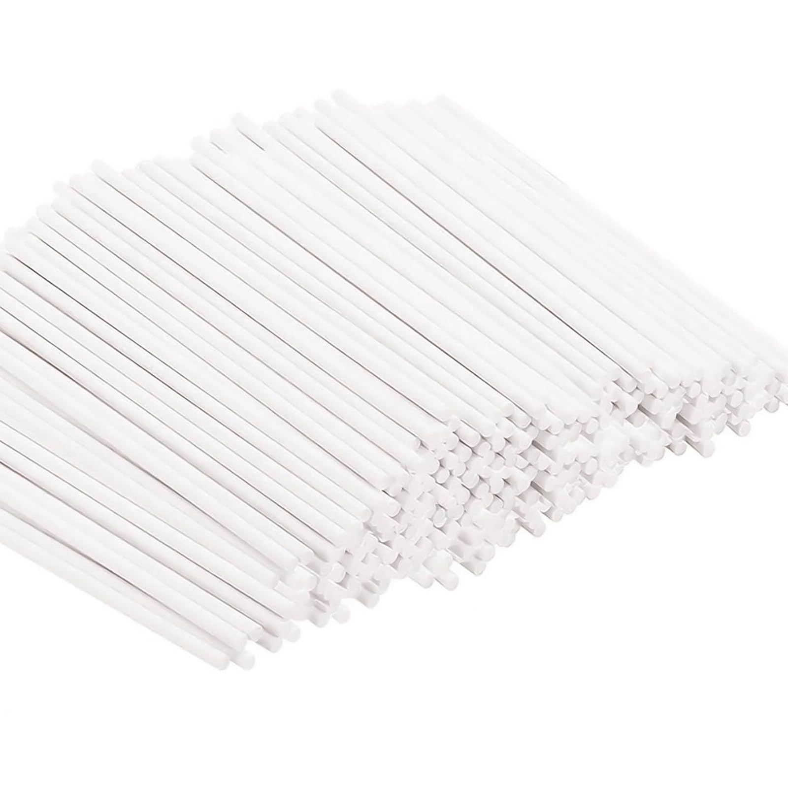 Buxuaaaa 100Pcs White Lollipop Stick Paper Sucker Stick Cupcakes Toppers Cake for Candy, Chocolate, Dessert Candy