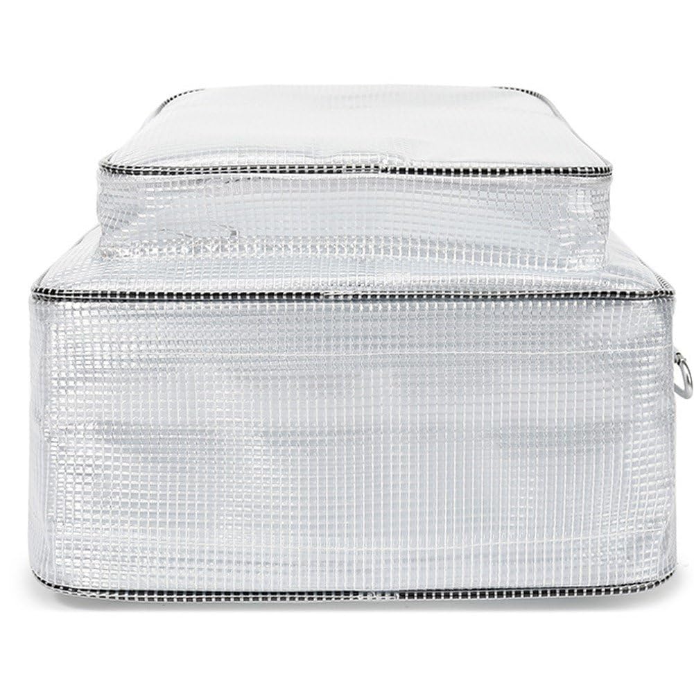 Zaino Grande in, Zaino Universitario Semitrasparente, Zaino in Trasparente con Comode Spalline Imbottite per Viaggi, Nuoto, Spiaggia, Sport all'Aria Aperta