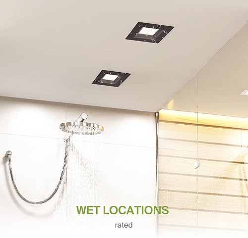 Miniatura 7 de ASD Kit de reequipamiento de luces LED empotrables de bronce de 4 pulgadas cuadrado 5CCT 2700K 3000K 3500K 4000K 5000K Color ajustable 9W 709LM