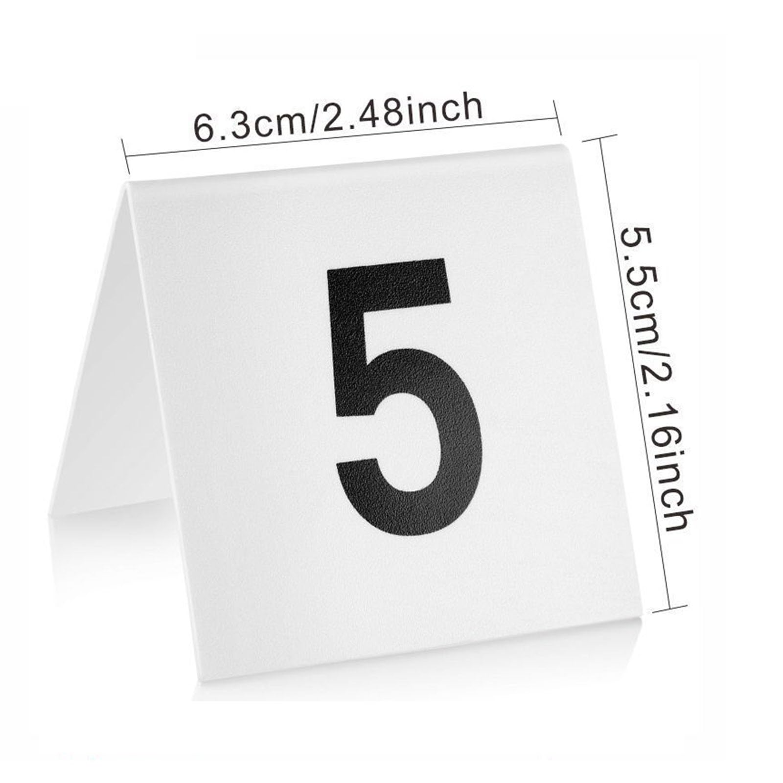 Tarjeta de número de asiento digital de doble cara for restaurante | El almacenamiento apilable ahorra espacio, es resistente al calor, no se deforma fácilmente y(5.5*6.3cm,1-30)
