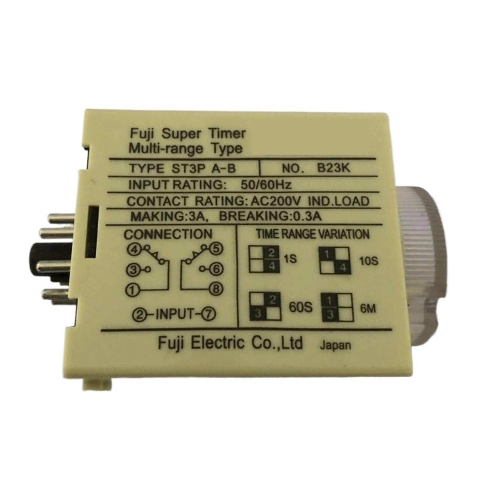 NWPNLXEA Time Relay Timer ST3PA-A ST3PA-B ST3PA-C ST3PA-D ST3PA-E ST3PA-F ST3PA-G Power On Time Delay(ST3PA-C,24V)