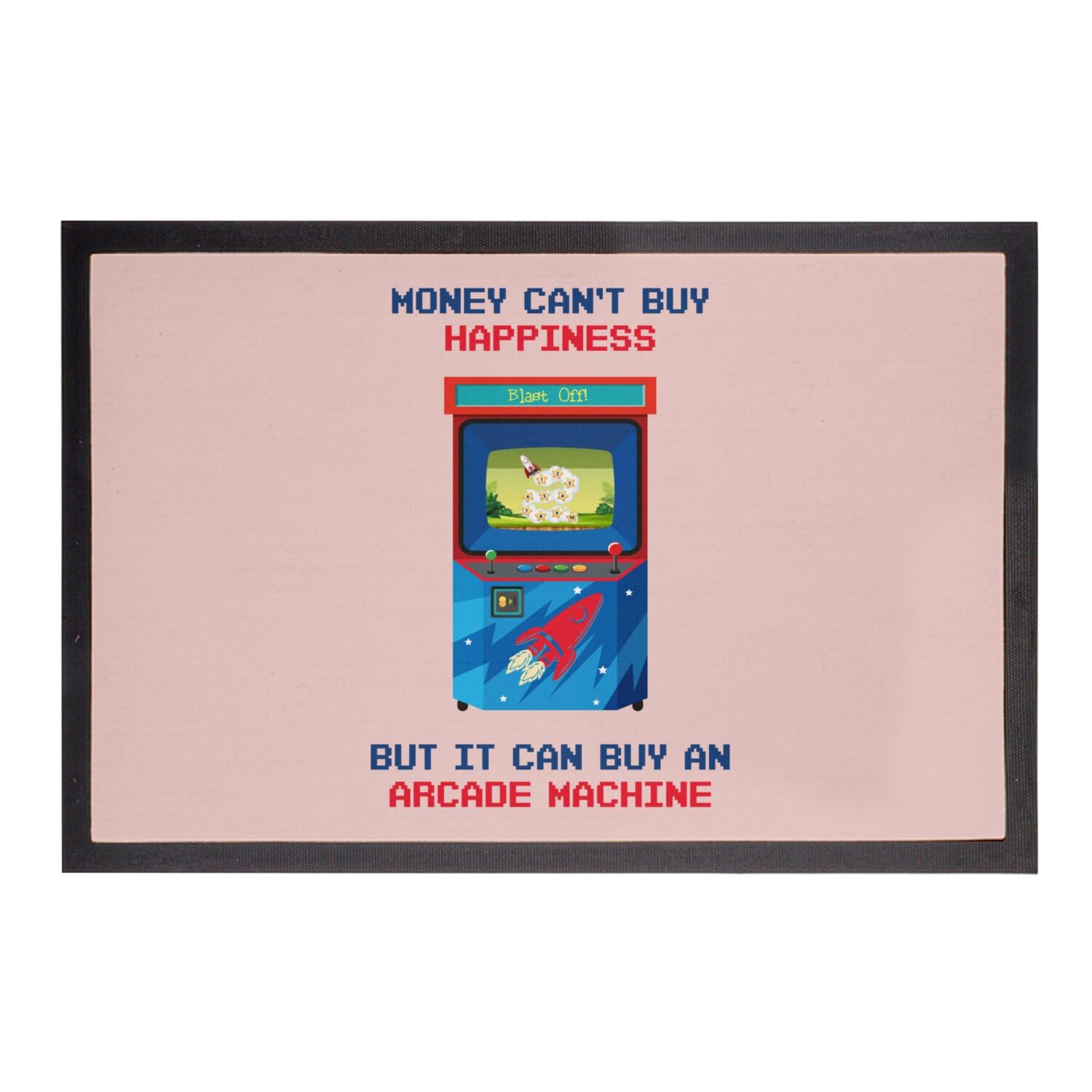 Paillasson rose Arcade Machine fini les sols sales avec ce tapis 75x50cm
