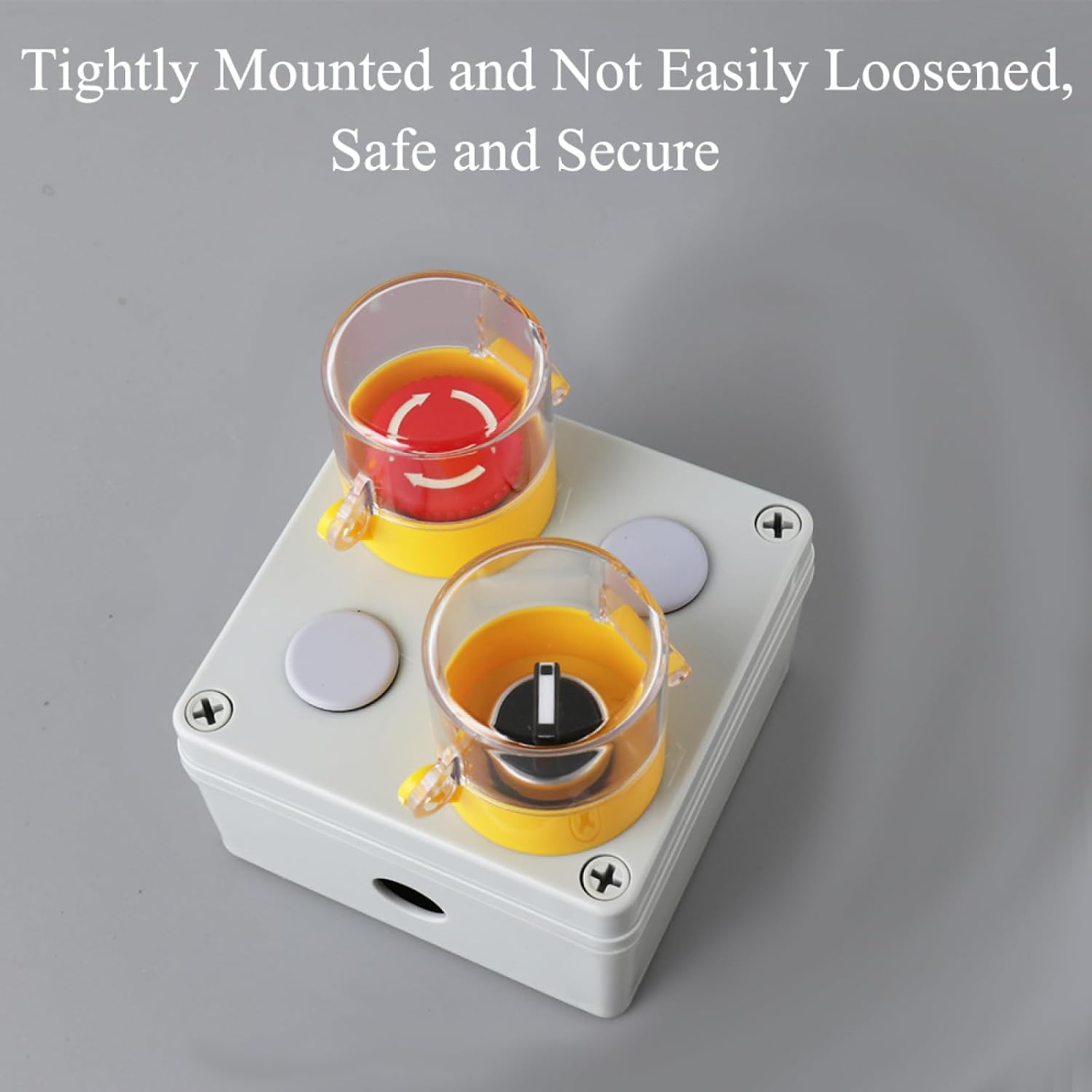 SagaSave Power Push Button Switch Cover Plastic Round Lockable E Stop Button Cover Waterproof Dustproof Safety Protector(A, 3Pcs)
