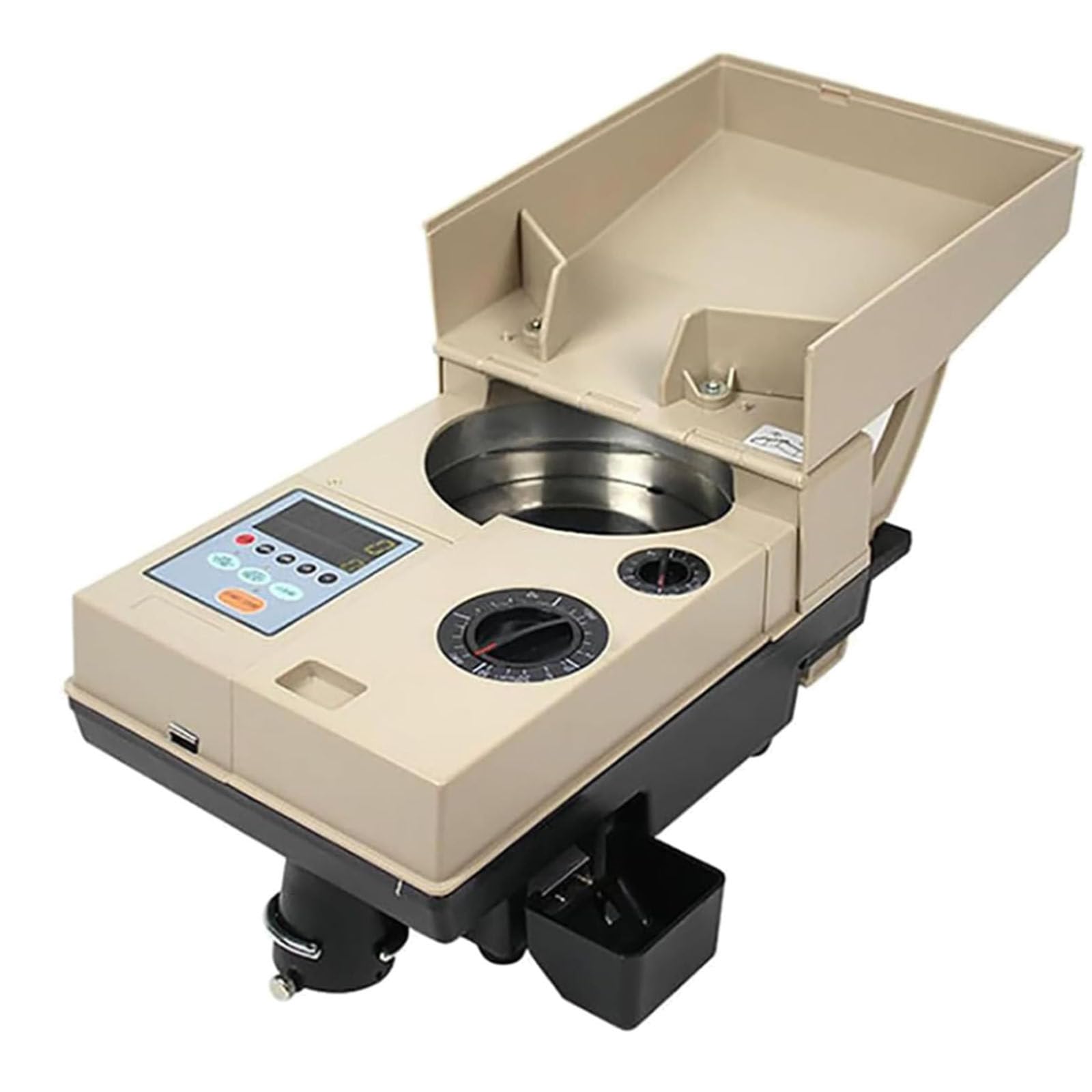 VitalisWorks Coin Sorting Machine, Coin Counting Machine, Electric Coin Sorting Machine, 1200 Coins/Minute, Coin Storage Hopper Holds 2000 Coins, Suitable for Game Halls, Supermarkets