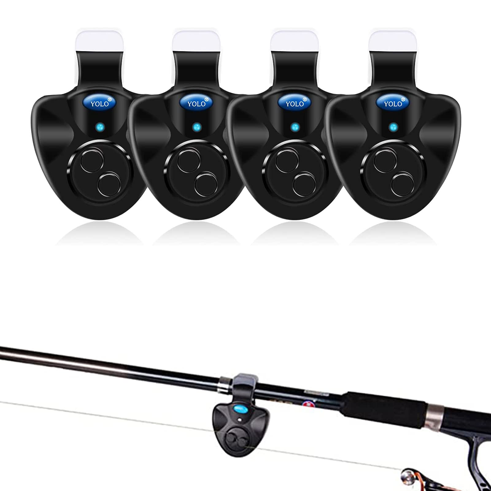 Coolnice 4pcs Allarme Morso Da Pesca Per Porta Canna Da Pesca