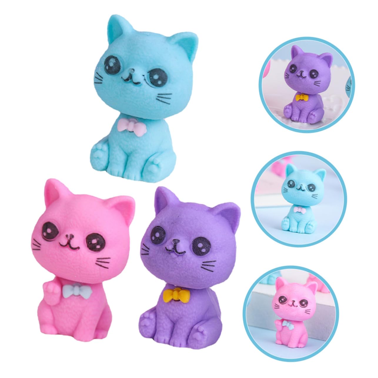 48 Cat Shaped Radiergummis Tpr für Schule, Klasse, Kinder, Dekor