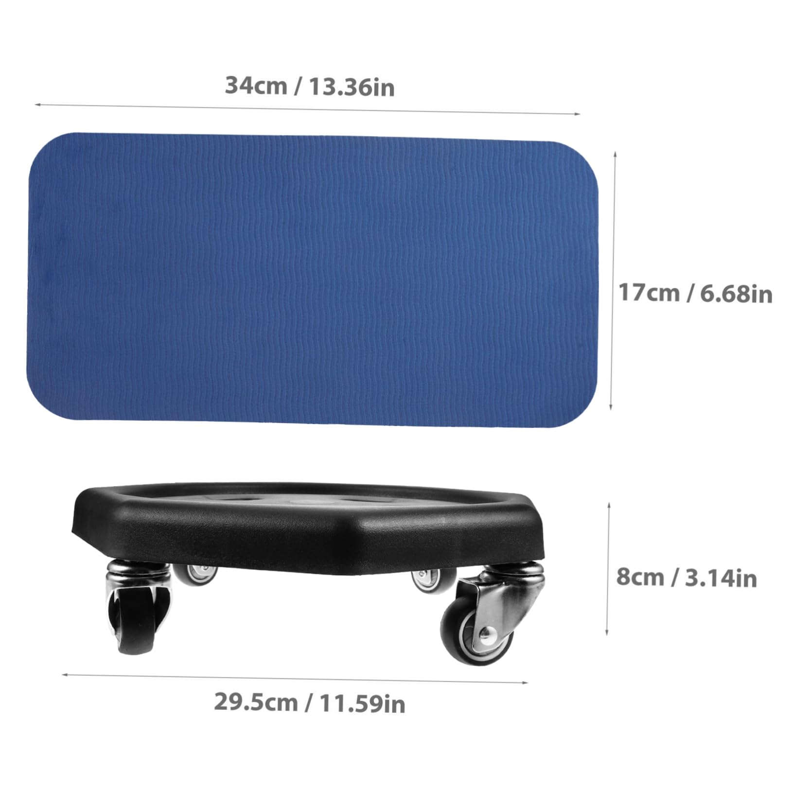 TOYANDONA Fitness Gleitscheibe mit Kniekissen Abdominal Training Disc für Bauchmuskeltraining rutschfest und Vielseitig Einsetzbar zu Hause