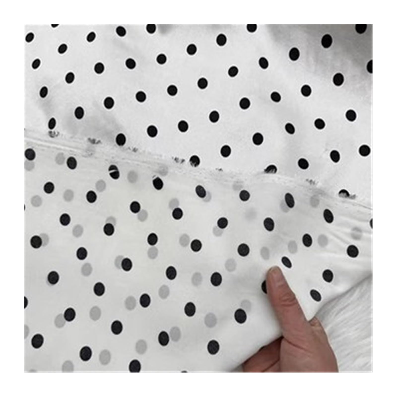 Polka Dot Printed Silk Stretch Satin Fabric Multicolor 1 Meter(Color3)