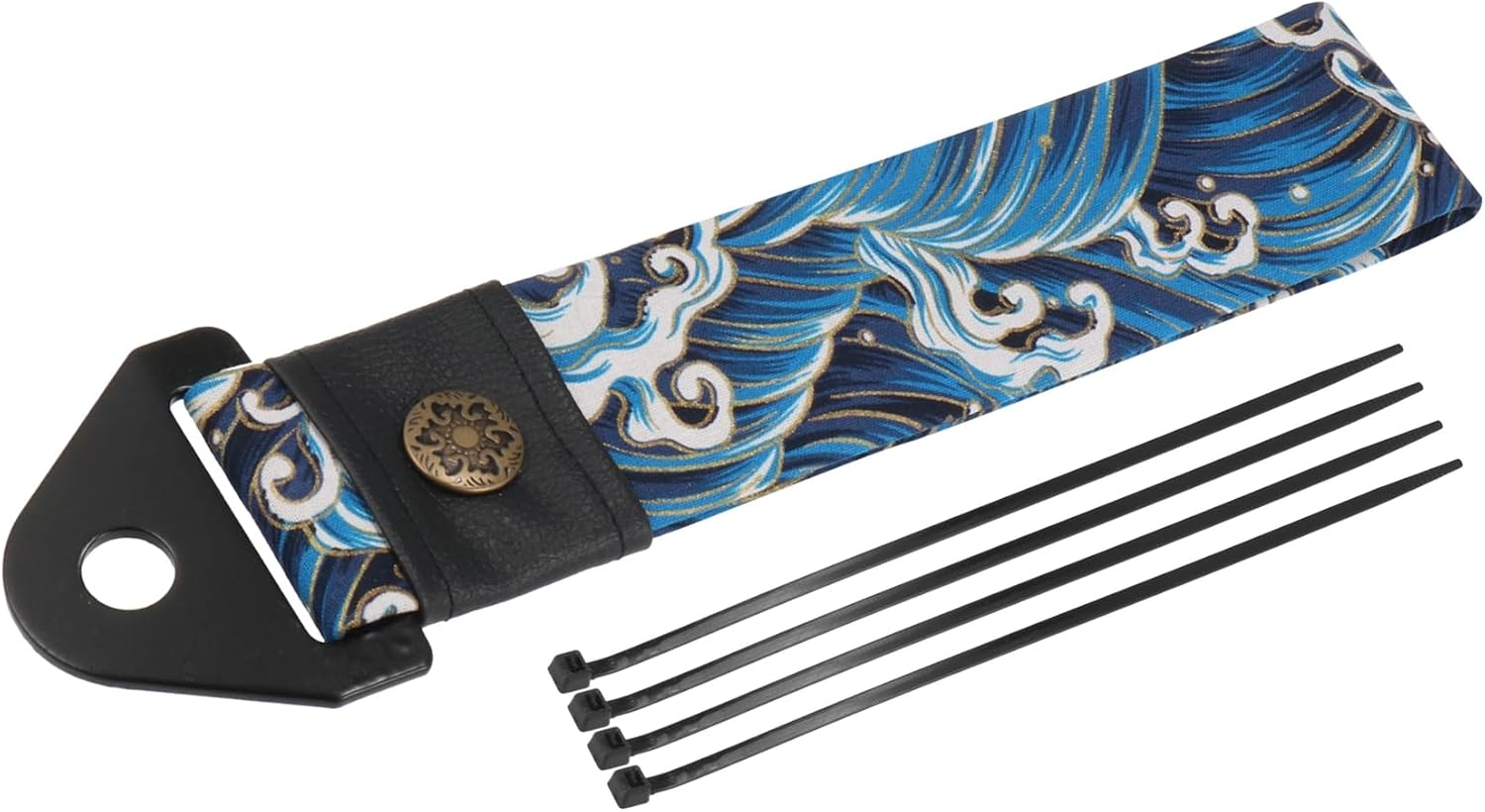 Motoforti Car Tow Strap Ancient Japanese Element Trailer Belt Blue
