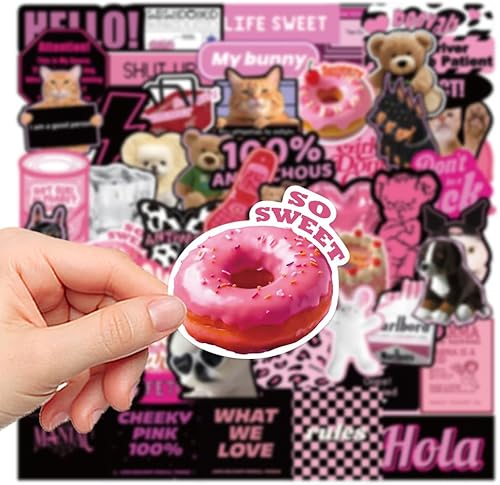 Miniatura 5 de Calcomanías de amor en forma de corazón, 55 unidades, calcomanías de vinilo impermeables para el día de San Valentín, boda, equipaje, laptop,