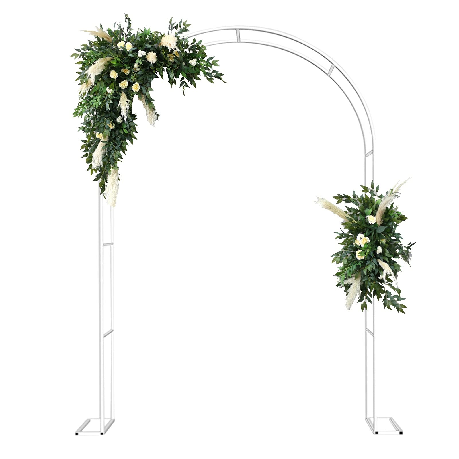 Arche de jardin en métal blanc 200x230x25cm pour plantes grimpantes