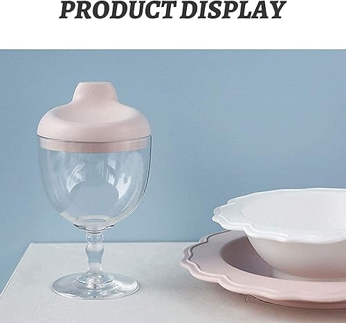 Miniatura 6 de Vaso de plástico para copa de vino, vaso de vino para beber, botella de leche con tapa para niños en fiesta de cumpleaños o celebración