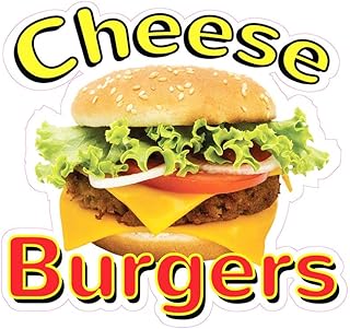 Cheese Burgers Concession Restaurant Food Truck Die-Cut Vinyl Sticker 8"
