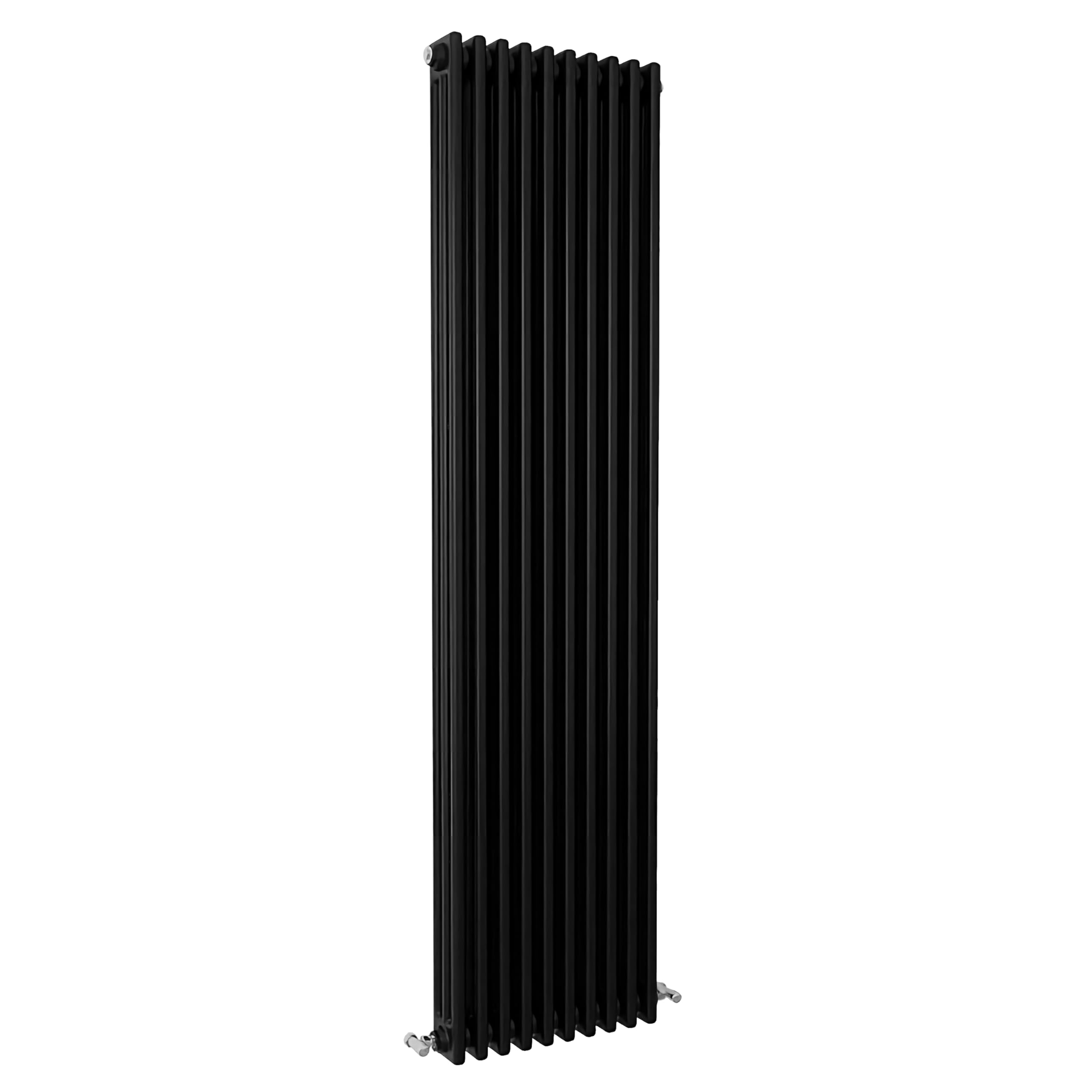 SLINE SANITARY Traditional 3 Column Cast Iron Style Radiator Vertical Black 1800x470mm
